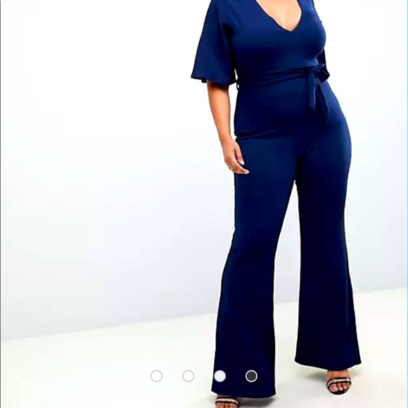 Misguided Navy Jumpsuit - Picture 1 of 2